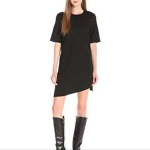THE FIFTH LABEL black bell sleeve mini textured dress Large